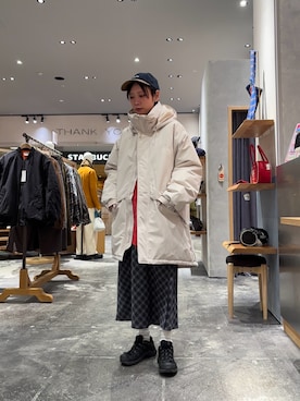 「etsinta（エシンタ）のアイテム」を使った、速見ちひろさん（レディース・163cm）の冬コーディネート