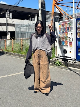 「CIAOPANIC TYPY（チャオパニックティピー）のアイテム（スラックス）」を使った、速見ちひろさん（レディース・163cm）の春コーディネート