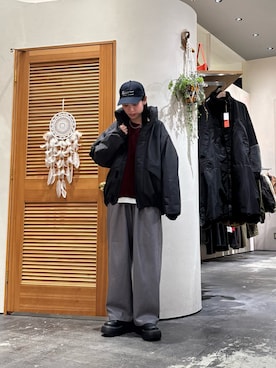 「アイテム（ダウンジャケット/コート）」を使った、速見ちひろさん（レディース・163cm）の秋コーディネート