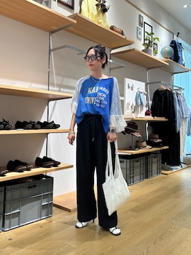 「etsinta（エシンタ）のアイテム（トップス）」を使った、速見ちひろさん（レディース・163cm）の春コーディネート