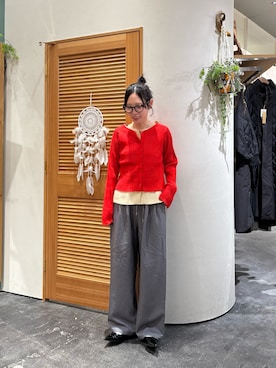 「CIAOPANIC TYPY（チャオパニックティピー）のアイテム（スラックス）」を使った、速見ちひろさん（レディース・163cm）の冬コーディネート