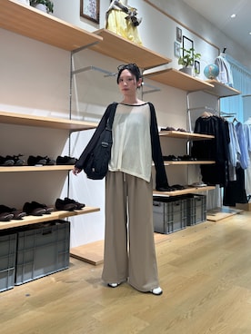 「CIAOPANIC TYPY（チャオパニックティピー）のアイテム（スラックス）」を使った、速見ちひろさん（レディース・163cm）の春コーディネート