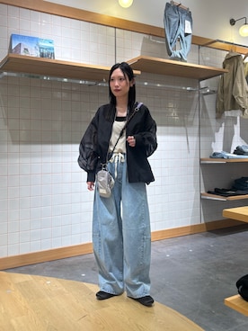 「CIAOPANIC TYPY（チャオパニックティピー）のアイテム（ブルゾン）」を使った、速見ちひろさん（レディース・163cm）の春コーディネート