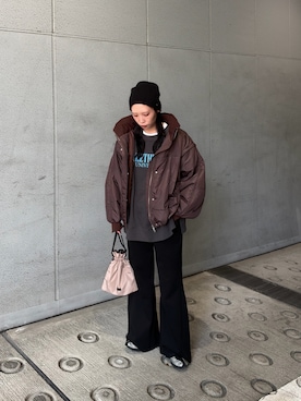 「CIAOPANIC TYPY（チャオパニックティピー）のアイテム（ブルゾン）」を使った、速見ちひろさん（レディース・163cm）の秋コーディネート