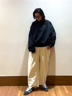 MAEDA KANAさん（レディース・163cm）の冬コーディネート