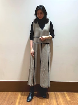 MAEDA KANAさん（レディース・163cm）の秋コーディネート