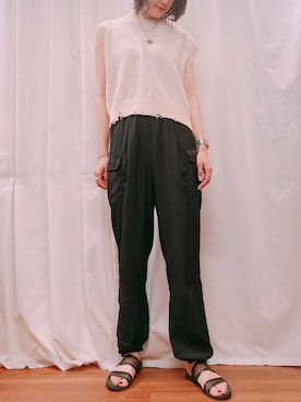 MAEDA KANAさん（レディース・163cm）の夏コーディネート