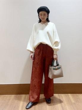 MAEDA KANAさん（レディース・163cm）の冬コーディネート