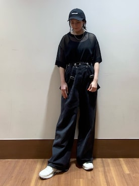 「ITEMS URBANRESEARCH（アイテムズ アーバンリサーチ）のアイテム（ニット/セーター）」を使った、MAEDA KANAさん（レディース・163cm）の春コーディネート