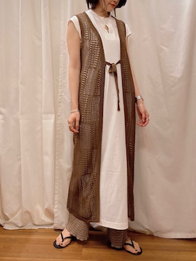 MAEDA KANAさん（レディース・163cm）の夏コーディネート