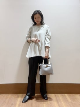 「春服」｜「アイテム（セットアップ）」を使った、MAEDA KANAさん（レディース・163cm）の春コーディネート