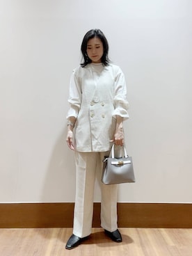 「春服」｜「アイテム（セットアップ）」を使った、MAEDA KANAさん（レディース・163cm）の春コーディネート