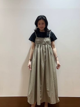 「アーバンリサーチ」｜「アイテム（ワンピース/ドレス）」を使った、MAEDA KANAさん（レディース・163cm）の夏コーディネート