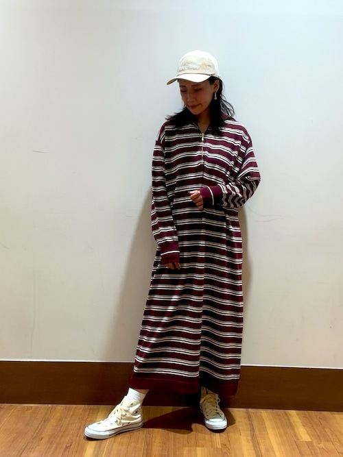 セール】ハーフジップポロワンピース（ワンピース）｜ITEMS