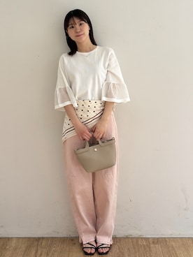 「index（インデックス）のアイテム（パンツ）」を使った、mirei さん（レディース・158cm）の春コーディネート