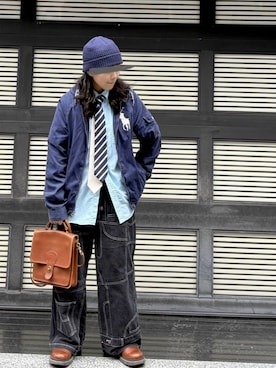 「BEAMS（ビームス）のアイテム（帽子）」を使った、LJ_00042さん（レディース・158cm）の春コーディネート