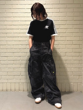 「スリーストライプス」｜Yuzuさん（レディース・155cm）の夏コーディネート