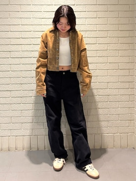 「アイテム（ブルゾン）」を使った、Yuzuさん（レディース・155cm）の秋コーディネート