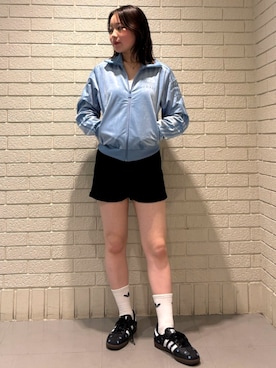 「アイテム（ジャージ）」を使った、Yuzuさん（レディース・155cm）の秋コーディネート