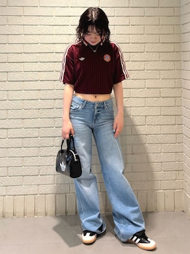 「アディダスオリジナルス」｜「アイテム（Tシャツ/カットソー）」を使った、Yuzuさん（レディース・155cm）の夏コーディネート