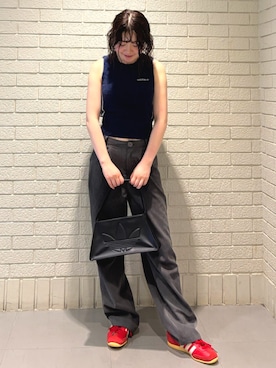 「アディダスオリジナルス」｜「アイテム（ジャケット/アウター）」を使った、Yuzuさん（レディース・155cm）の夏コーディネート