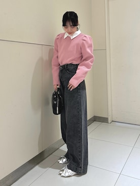 「FREE'S MART（フリーズマート）のアイテム（スリッポン）」を使った、reeena053さん（レディース・153cm）の冬コーディネート