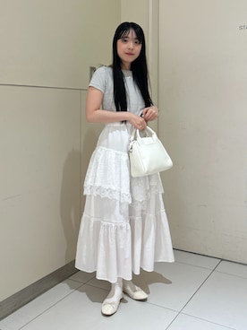 「FREE'S MART（フリーズマート）のアイテム（スカート）」を使った、reeena053さん（レディース・153cm）の夏コーディネート