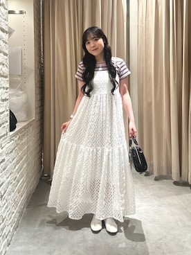 「FREE'S MART（フリーズマート）のアイテム（ワンピース）」を使った、reeena053さん（レディース・153cm）の夏コーディネート