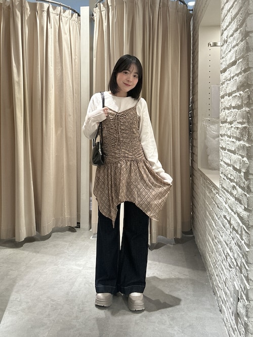 ドロストイレヘムキャミミニワンピース（ワンピース）｜FREE'S