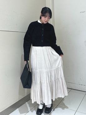 「FREE'S MART（フリーズマート）のアイテム（バレエシューズ）」を使った、reeena053さん（レディース・153cm）の冬コーディネート