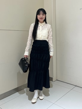 「FREE'S MART（フリーズマート）のアイテム（スカート）」を使った、reeena053さん（レディース・153cm）の夏コーディネート