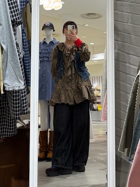 「レオパード柄」｜つぐみさん（レディース・162cm）の春コーディネート