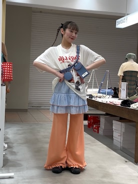 「アイテム（スカート）」を使った、つぐみさん（レディース・162cm・20代）の夏コーディネート