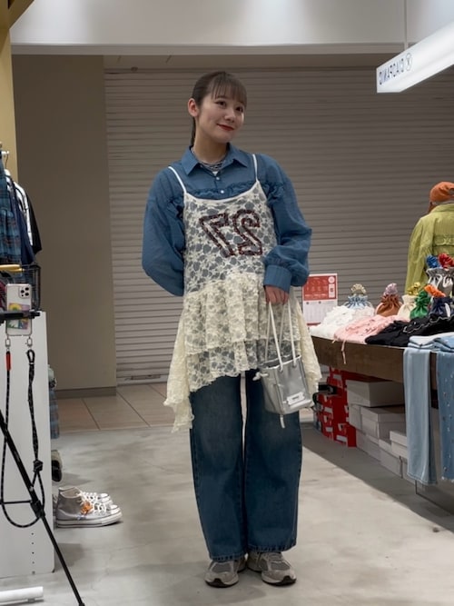 フリルドッキングオーバーシャツ