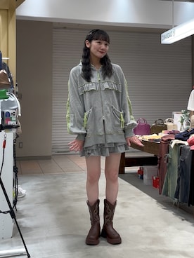 「パーカーコーデ」｜つぐみさん（レディース・162cm）の夏コーディネート