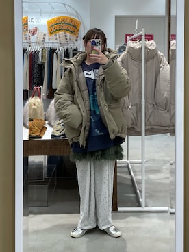 「アイテム（チュニック）」を使った、つぐみさん（レディース・162cm）の秋コーディネート