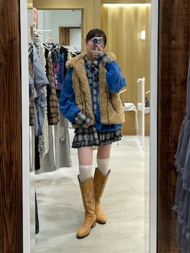 「CIAOPANIC（チャオパニック）のアイテム」を使った、つぐみさん（レディース・162cm）の秋コーディネート