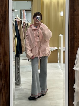 「アイテム（ブルゾン）」を使った、つぐみさん（レディース・162cm）の秋コーディネート