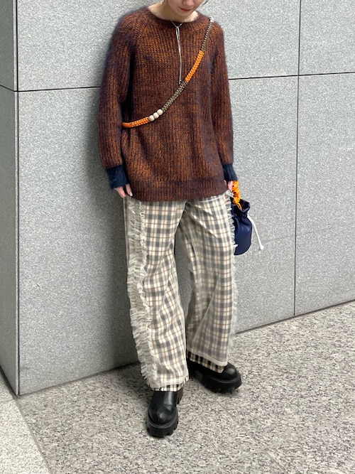 チュールレイヤードチェックパンツ（その他パンツ）｜CIAOPANIC