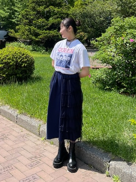 「162cm」｜「アイテム（ワンピース/ドレス）」を使った、つぐみさん（レディース・162cm）の春コーディネート