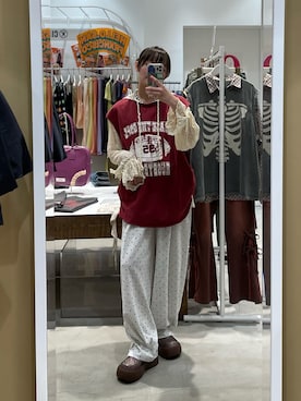 「秋服」｜「アイテム（サンダル）」を使った、つぐみさん（レディース・162cm）の秋コーディネート