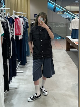 「メンズライクコーデ」｜「アイテム（ワンピース/ドレス）」を使った、つぐみさん（レディース・162cm）の夏コーディネート
