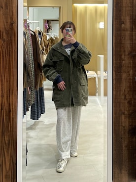 「アイテム（モッズコート）」を使った、つぐみさん（レディース・162cm）の秋コーディネート