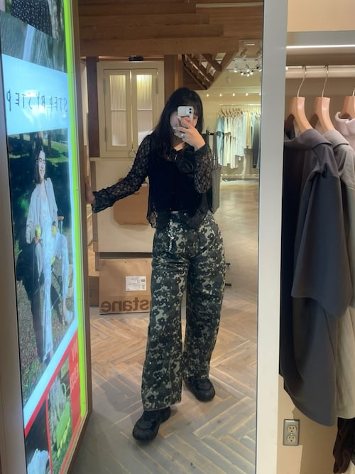 Flower Camouflage Curve Pants/フラワーカモフラージュカーブパンツ