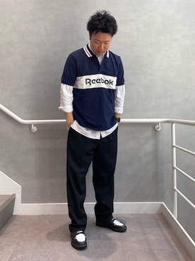 「Reebok（リーボック）のアイテム（トップス）」を使った、KYONさん（メンズ・175cm）の春コーディネート