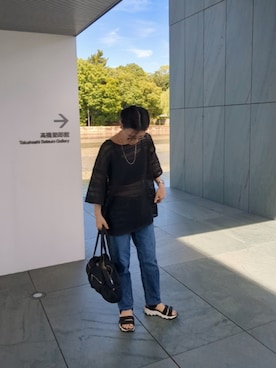 「SKECHERS（スケッチャーズ）のアイテム（サンダル）」を使った、inugasuki09さん（レディース・154cm）の夏コーディネート