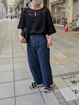 「SKECHERS（スケッチャーズ）のアイテム（サンダル）」を使った、inugasuki09さん（レディース・154cm）の夏コーディネート