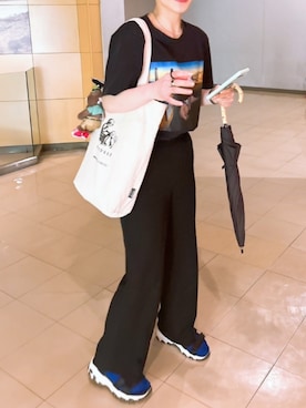 「JEANASIS（ジーナシス）のアイテム（スラックス）」を使った、inugasuki09さん（レディース・154cm）の春コーディネート