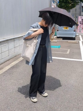「JEANASIS（ジーナシス）のアイテム（スラックス）」を使った、inugasuki09さん（レディース・154cm）の夏コーディネート