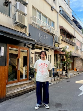 「夏服」｜センセイノキュウジツさん（メンズ・177cm・20代）の夏コーディネート